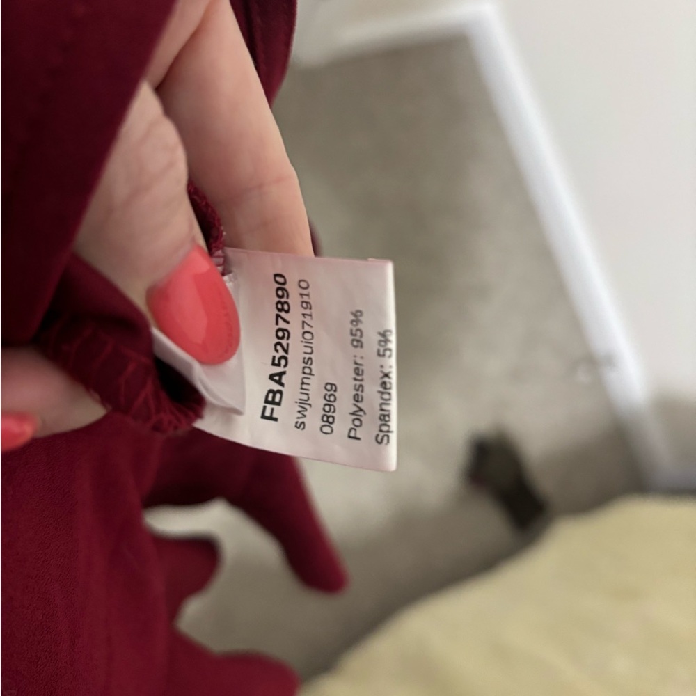 Source Unknown Burgundy Ruffle Maxi Dress - Picture 2 of 3